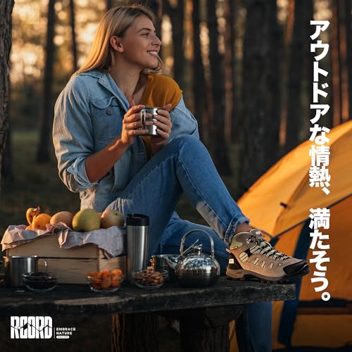 [R CORD] レディース トレッキングシューズ 防水 防滑 通気 衝撃吸収 耐摩耗性 登山 ハイキング アウトドア 厚底 旅行用 全天候対応 釣り靴 おしゃれ 遠足 ハイキング 運動靴 ピンクライン 23.0cmの詳細・まとめ 画像
