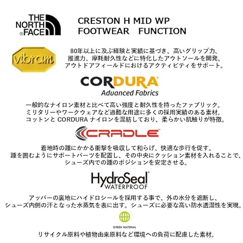 [ザ・ノース・フェイス] Creston Hike Mid WP TNFブラック/TNFブラック 7の詳細・まとめ 画像