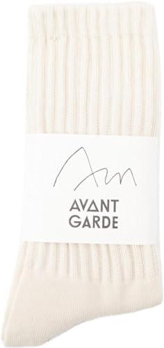 [AVANT GARDE] 靴下 レディース メンズ スポーツ ソックス 登山 ハイキング アウトドア [柔らか フィット感] 通気 中厚 高機能 ウォーキング 蒸れない 保温 吸汗速乾 クッション感 綿糸 編み目 秋冬 (JP, 22-28cm, カジュアルカラー, 3, ベージュ)【自由な素足感】 1
