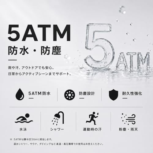 スマートウォッチSmart watch【2026最新 米軍規格 GPS内蔵 AMOLED高精細大画面 钛合金表盘 5ATM防水·防麈 耐衝撃 】Bluetooth通話Line/メッセージ通知100種類運動モード1.43インチ 腕時計 活動量計 歩数計 長時間連続使用 音楽制御 音声アシスタント 目覚まし時計 天気予報 明るさ調整100+文字盤自由設定 iPhone/Androidの特徴・詳細 画像