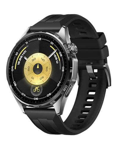 HUAWEI WATCH GT 6 46mm スマートウォッチ 1.47インチ大画面 最長21日間バッテリー ゴルフ/サイクリング/登山 スポーツモード100種類以上 GPS搭載 情緒/健康モニタリング iOS & Android対応 ブラック 1