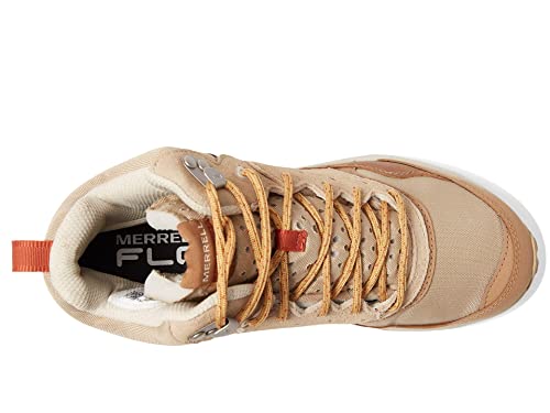 Merrell® Speed Solo Mid防水ハイキングブーツ 男性用 – FloatPro™フォームミッドソール – 取り外し可能なポリウレタンフットベッド, タバコ/ゴールド, 7の詳細・まとめ 画像