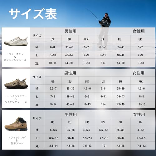 Unigear アイゼン 24本爪 チェーンスパイク 201ステンレス製 スノースパイク 軽量 凍結道路 登山 雪山 ハイキング トレッキング 通勤 穴釣り 磯釣り 沢登り 滑り止め 耐久性 収納袋付き 男女兼用(ブラック,M)の特徴・詳細 画像