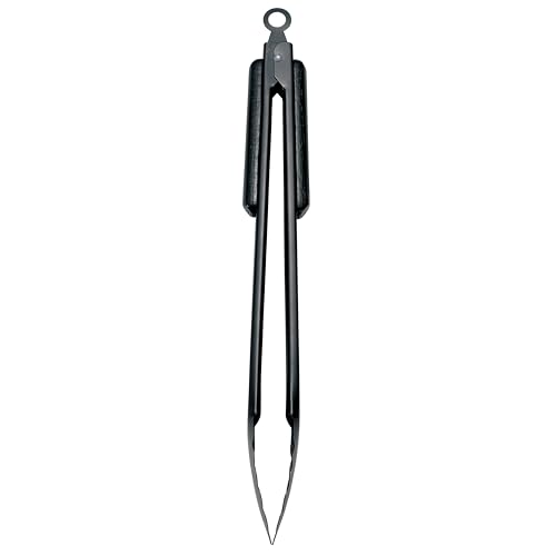 キャプテンスタッグ(CAPTAIN STAG) アウトドア BBQ ウッドグリップ トング 35cm ストッパー付き ブラックチタンコート ステンレス製 UG-3331の特徴・詳細 画像