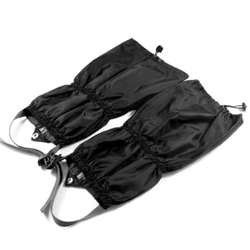 Chaojibao ゲイター 登山 レッグカバー スパッツ 長さ46センチ ゲーター 登山用ゲイター 撥水 汚れ防止 雪よけ 砂よけ 泥除け 泥はね防止 通気 軽量 調整可能 簡単 着脱 登山 草刈り トレッキング 男女兼用 (黑1)の特徴・詳細 画像