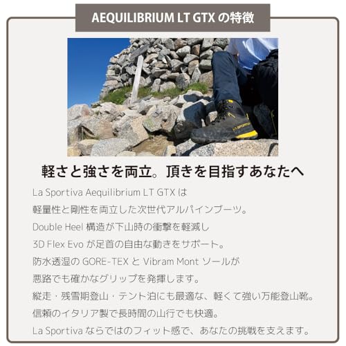 LA SPORTIVA(スポルティバ) エクイリビウム LT GTX 21Y カラー：ブラック/イエロー サイズ：EU40 登山 3シーズン [並行輸入品]の特徴・詳細 画像