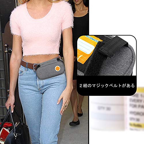 CURMIO エピペンケース 二層式 2つのエピペン収納可能、Auvi-Q、点鼻スプレー、吸入補助器具 携帯用 家庭 旅行 （バッグのみ）グレーの特徴・詳細 画像