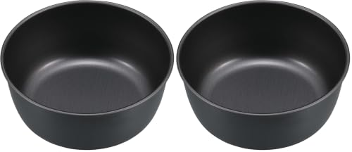 キャプテンスタッグ(CAPTAIN STAG) テーブルウェア プレート 皿 食器 どんぶり ふっ素樹脂加工 外径128×高さ50mm 日本製 メタリックブラックコート UH-58 (× 2)の外観・全体像 画像
