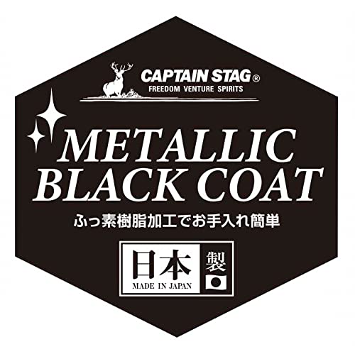 キャプテンスタッグ(CAPTAIN STAG) テーブルウェア プレート 皿 食器 どんぶり ふっ素樹脂加工 外径128×高さ50mm 日本製 メタリックブラックコート UH-58 (× 2)の特徴・詳細 画像