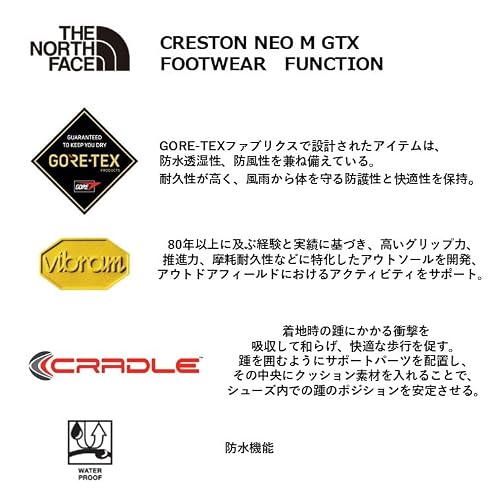 [ザ・ノース・フェイス] トレッキングシューズ Creston Neo Mid GORE-TEX TNFブラック/TNFブラック 29.0cmの詳細・まとめ 画像